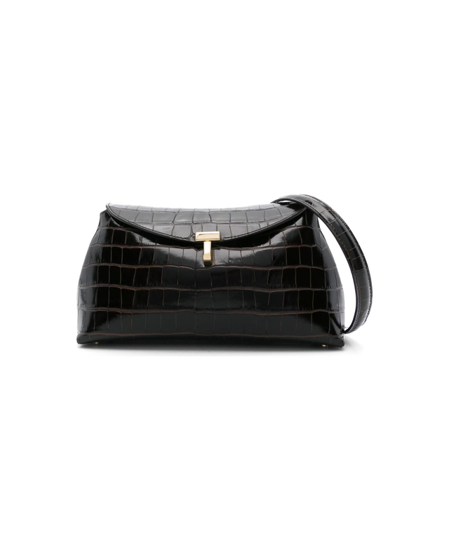 T-lock Leather Clutch