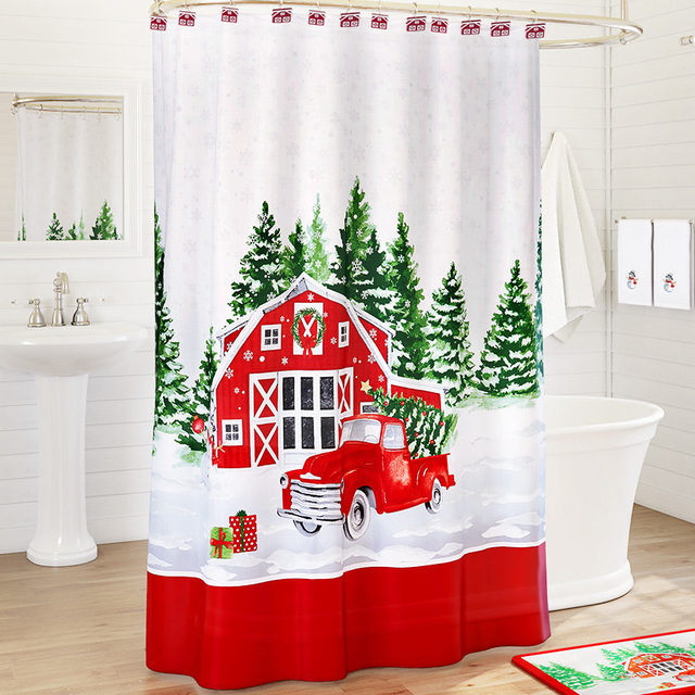 Christmas at the Barn Shower Curtain