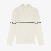 Long-Sleeve Mesh Knit Polo