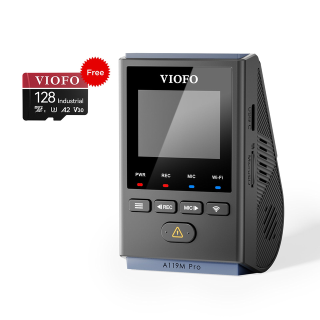 VIOFO A119M Pro 4K HDR Voice Control Dash Camera with Sony STARVIS 2 Sensor, Super Night Vision, Ultra Fast Wi-Fi 6 & Precise GPS