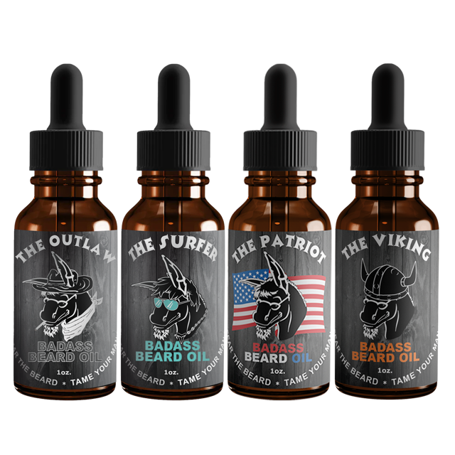 Badass Beard Oil 4 Pack