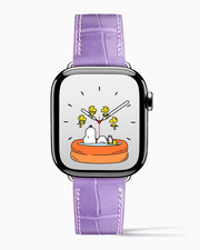Caiman Calf | Lilac | for Apple Watch Series 4-9, SE (44/45MM)
