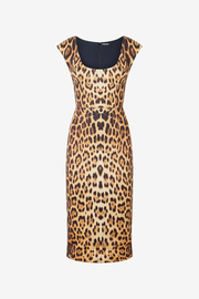 Midi Dress With Jaguar Skin Print