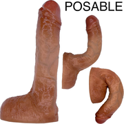 6" Bender Realistic Posable Dual Density Dildo - Caramel