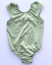 Maggie Cap Sleeve Leotard - Sage Green
