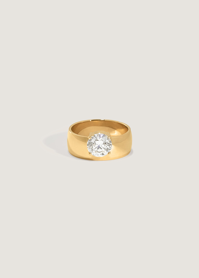 Porter Cigar Band Ring Round Diamond