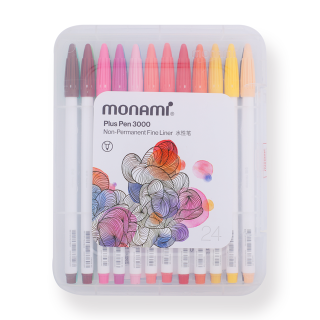 Monami Plus Pen 3000 - 24 Colors Set