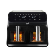 Black Electric 8.5L Digital Air Fryer with Dual Drawer