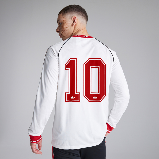 Manchester United x adidas Bring Back 1991 Away 10 Printed Long Sleeve Jersey White