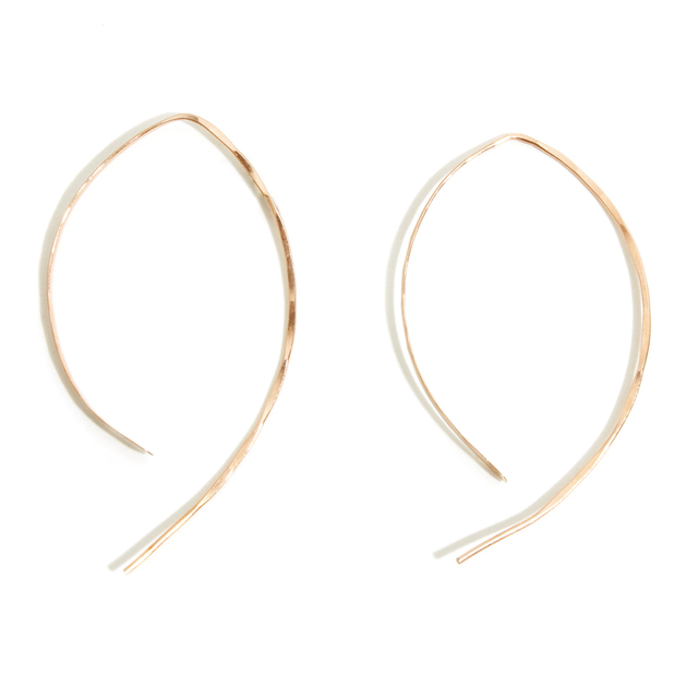 2 Inch Wishbone Hoop Earrings