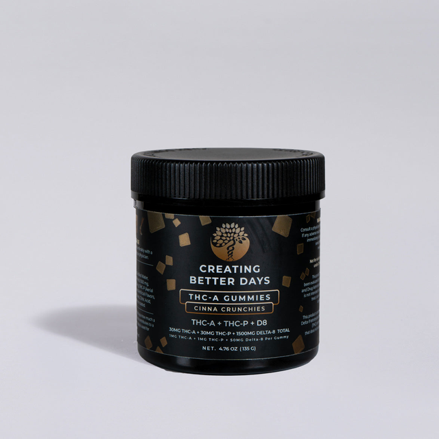 1,560mg THC-A - THC-P - D8 Gummies - Cinna Crunchies
