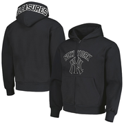 Men's New York Yankees PLEASURES Black Opening Day Full-Zip Hoodie