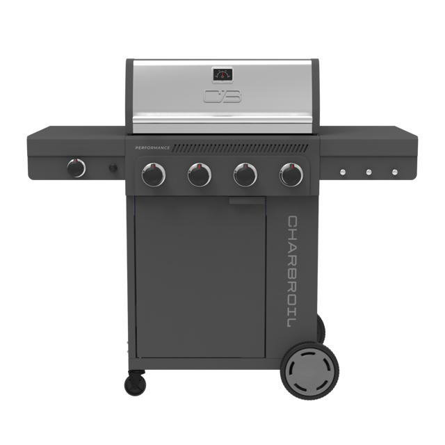 Performance Series 4 Burner Gas Grill with Side Burner, Charbroil, Grey and Stainless Steel, 463348625