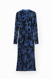 Floral knit midi dress