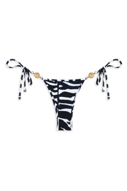 Carioca Splash Bikini Bottom // Blue Zebra