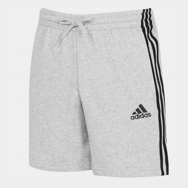 Essentials 3 Stripe Fleece Shorts Mens