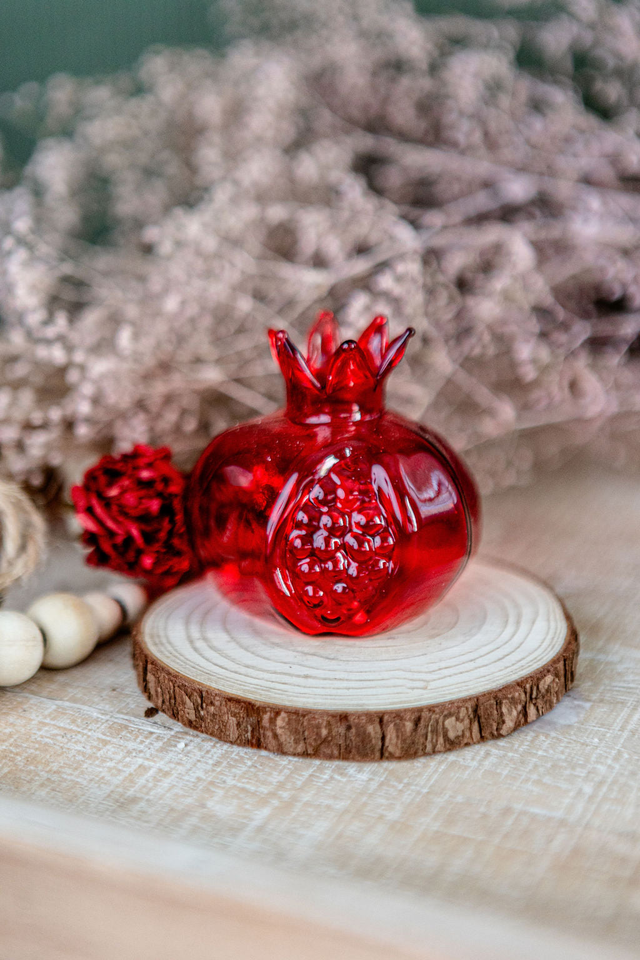 Red Pomegranate Vase
