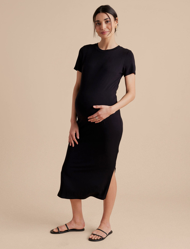 Jersey Midi Maternity Dress