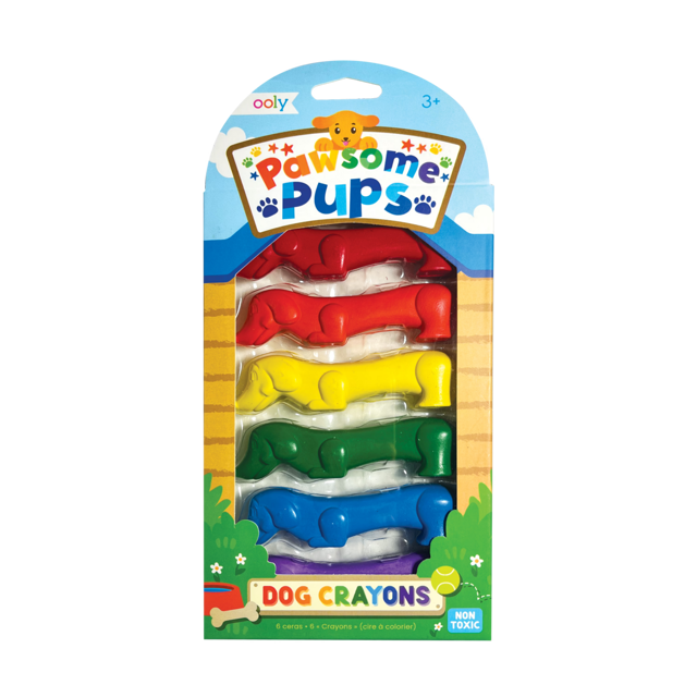 Pawsome Pups Dog Crayons - Set of 6