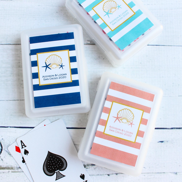 Wedding Themed Playing Cards With Personalized Label