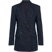 Cotton blend lamé blazer