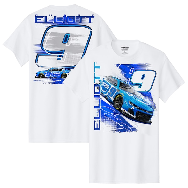 Men's Chase Elliott Hendrick Motorsports Team Collection White Amazon Car T-Shirt