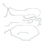 1969 Chevrolet Chevelle Malibu SS Hardtop Power Disc Complete Brake Line Kit 8pc, Stainless