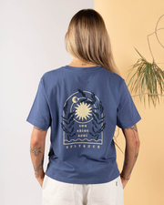 Sunshine Soul  - Womens Short Sleeve Boxy T-Shirt - Blue