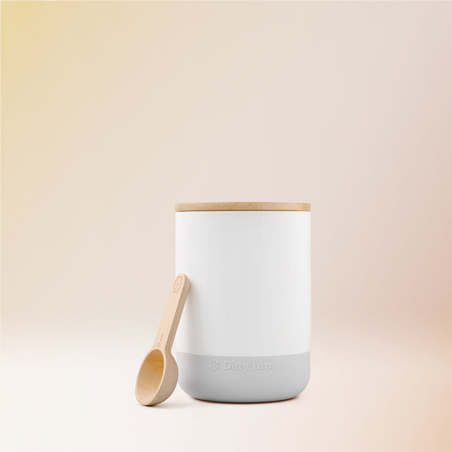 Refillable Ceramic Canister with Bamboo Lid