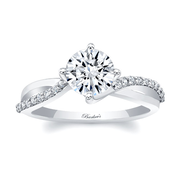 Twisted Lab Grown Diamond Engagement Ring 