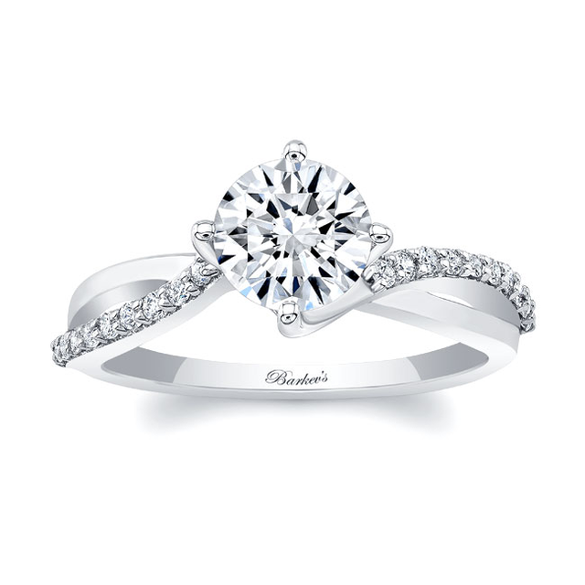 Twisted Lab Grown Diamond Engagement Ring 
