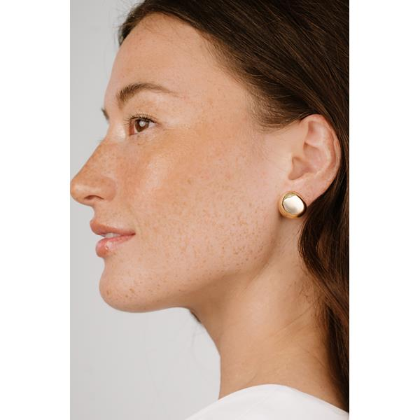 Polished Pebble Stud Earrings