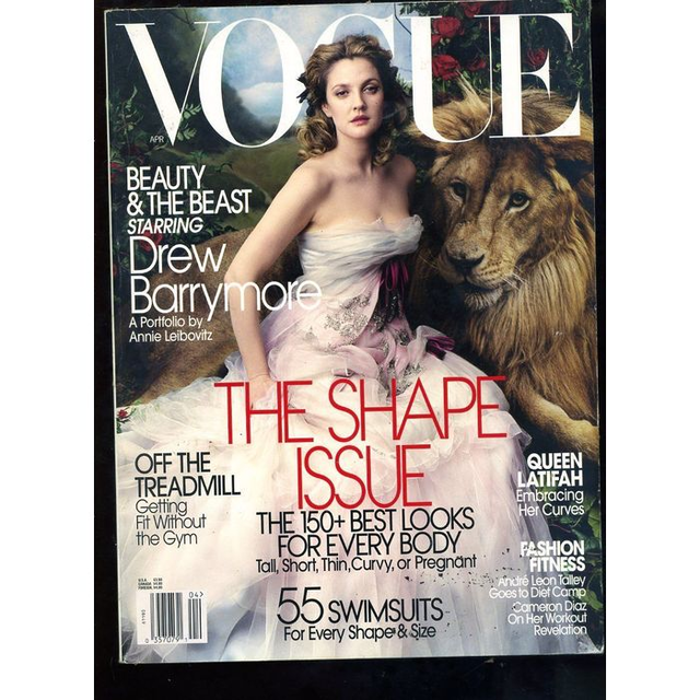 2005 APRIL VOGUE US DREW BARRYMORE ANNIE LEIBOVITZ BEAUTY & THE BEAST IVANKA on eBid United States | 194534732