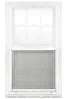 Kinro 46&quot; x 27&quot; White Vinyl Vertical Sliding Window with Grids