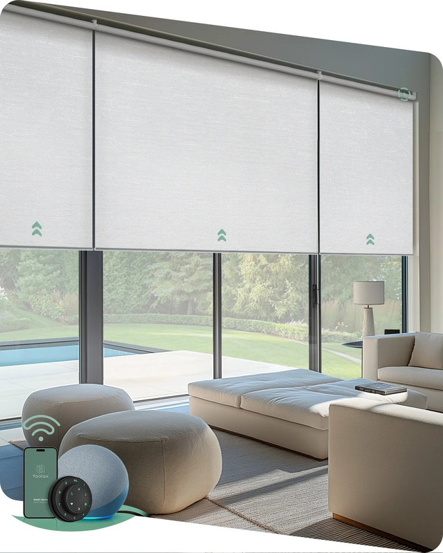 Yoolax Motorized Coupled Roller Shades