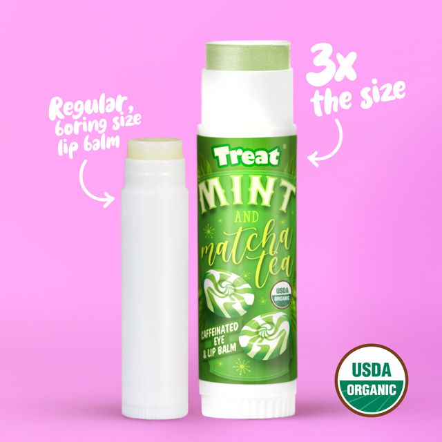 Mint & Matcha Tea Caffeinated Jumbo Organic Eye & Lip Balm
