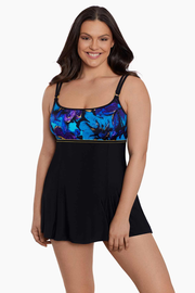 Long Torso Swim Dress