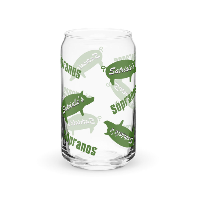 The Sopranos Satriale's Pork Store 16 oz. Can Shaped Glass