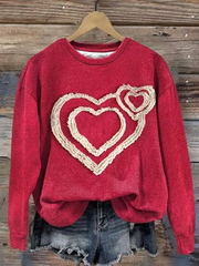 Heart/Cordate Vintage Crew Neck Sweatshirt