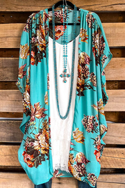 Expected Beauty OVERSIZED Kimono - Mint Mix