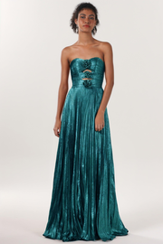A-Line Maxi Metallic Formal Dress CS0656