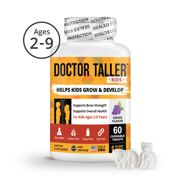 Doctor Taller Kids, Grape Multivitamins, Ages 2-9, 60 Vegan Chewables