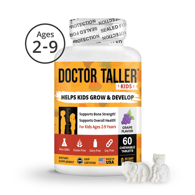 Doctor Taller Kids, Grape Multivitamins, Ages 2-9, 60 Vegan Chewables