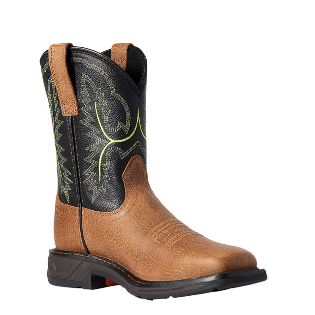 Ariat Youth Boys WorkHog XT Tumbled Bark & Dark Forest Boots 10035884