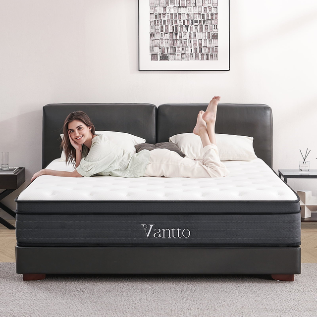 Vantto WM-10F-01 10" Full Memory Foam Mattress W/Motion Isolation, Pressure Relief
