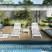 White Plastic Patio Chaise Lounge Sets