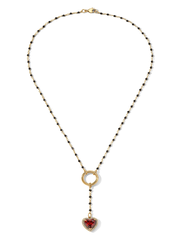 The Mini Cherry Heart Rosary Red