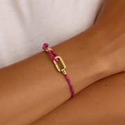 Simple Style Carabiner 18K Gold Plated Rope Copper Cord String String Bracelets Wholesale