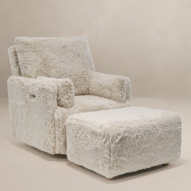 Ollie: a Chair and a Half - Swivel Nursery Glider with Back Recline Feature - Aussie Faux Hide