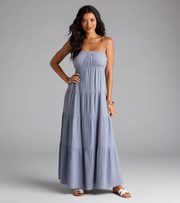Breezy Like Me Sleeveless Ruffled Maxi Dress